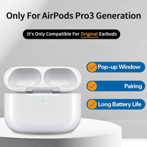 Θήκη φόρτισης USB-C για AirPods Pro 3, Ασύρματο κουτί ακουστικών Bluetooth 680mAh, Φ 2