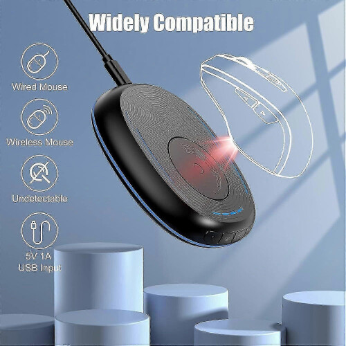 Mouse Jiggler Undetectable with Timer, Mouse Mover for Home Office Laptop Use, Quiet USB Device 2