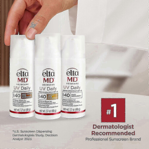 (40 White) EltaMD UVdaily SPF 40/46Facial sunscreen moisturizer, containing SPF 1