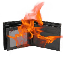 Feuergeldbörsen-Zaubertrick mit Flammeneffekt, Requisite für Bühnen- und Straßenauftritte, Gimmick-Zubehör