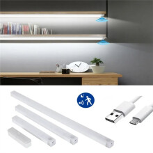 LED Strip Light Uppladdningsbar Rörelsesensor Nattljus Bärbar Sensor Skåp Light Kök Trappbelysning Varmt Ljus