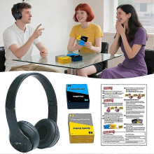 Juego de mesa interactivo de cartas para fiestas con auriculares, juego de mesa familiar con desafíos de ritmo rápido.