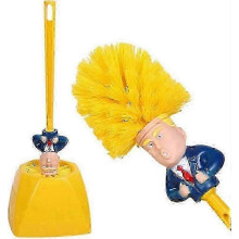Neuartige Toilettenbürste, lustige Badezimmerbürste mit Cartoon-Motiv, robustem Kunststoffgriff und stabilen Borsten