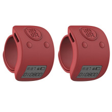 2X Digital LCD Elektronischer Finger Ring Hand Übereinstimmen Zähler 6 Stelliger Wiederaufladbarer Zähler Clicker-Rot