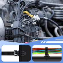 200pcs Car Wire Loom Routing Clips Push Mount Cable Tie Assortment 15 Sizes Car Harness Routing Clips