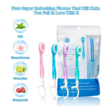 5 in 1 Toothbrush & Floss, 26Pcs Toothbrushes with Toothpaste, 5-in-1 Convenient Disposable Toothbrush