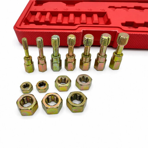Universal 15 Piece Metric Thread Chaser Set Thread Rethreading Kit M6 M8 M10 with Case 1