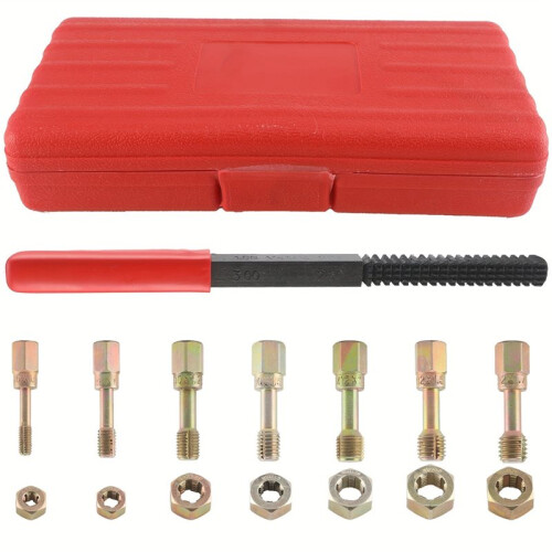 Universal 15 Piece Metric Thread Chaser Set Thread Rethreading Kit M6 M8 M10 with Case 2