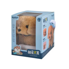 (C) My Realistic Robot Puppy, Mini Interactive Plush Toy Pet Kids Cute Soft Robot Dog Can Walk And Bark