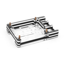 For Raspberry Pi 5 Acrylic Shell Supports Installation Heat Sinks and Fan for RPi 5 Accessories Black