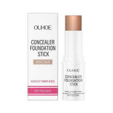 Ouhoe Ivory White Concealer Stick Foundation Shaping Natural Nude Makeup Uniform Makeup Lightweight Breathable Foundation Cream Stick
