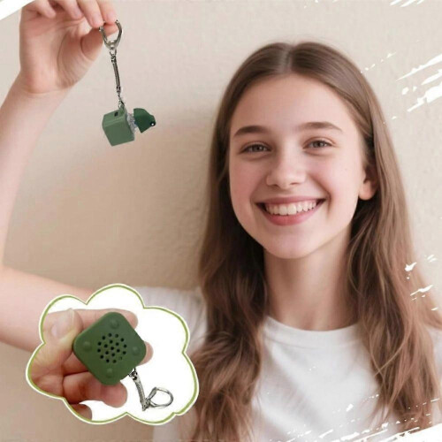 (Frog) Croaking Frog Keychain,Rechargeable Stress-Relieving Clicky Keyboard 1