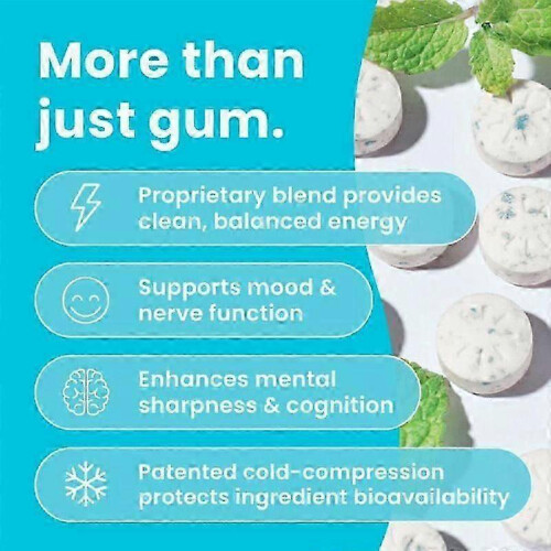 (3pc) 1/2/3pc Energy & Focus Caffeine GUM Mint Candy Mint Candy 54 tablets