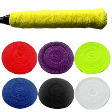 (5Metre Thin, Blue) Racket Grip Tape Solid Color Sweat Ansorplent Long-lasting Badminton Racket Grip Band for Sports