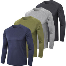 Set di 4 Magliette Sportive da Uomo a Maniche Lunghe Colori Assortiti 3XL — abbigliamento termico uomo