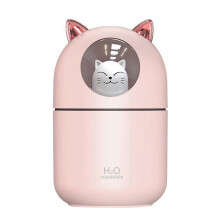 (Cute Cat Pink) Portable USB Mini Airs Humidifier Quiet Low Noise for Bedroom Living Room
