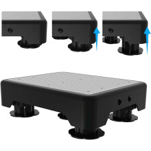 Taburete Antideslizante Escalón Estable 43x33x11 cm Negro — escalón para ancianos, asiento para bañera, ayuda para subir