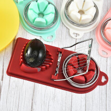 (Light Green) Multifunctional Egg Slicer Cutter 2 in 1 Egg Cutter Stainless Steel Fruit Slicer For Kitchen Accessories