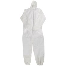 Draper 82454 Disposable Coverall Overall with Zip Elasticated Safety White