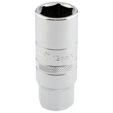 Draper 1/2" Sq Dr 12mm Thread 6 Point Spark Plug Socket (18mm Socket) 16779