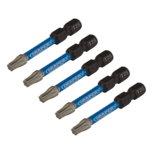 Draper Expert 05653 5pc TX-STAR Impact Screwdriver Bits, T25 x 50mm, 1/4" Hex