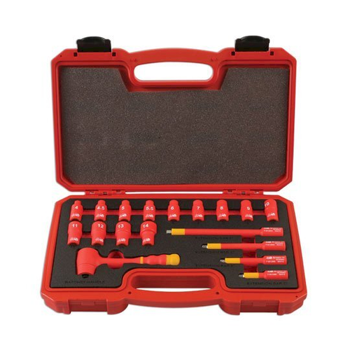 Laser Tools 6145 Insulated Socket set 1/4"D 18pc