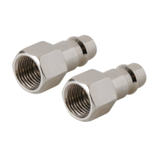 Silverline Euro Air Line Bayonet Female Thread Coupler 2pk 1/4" BSP 238283