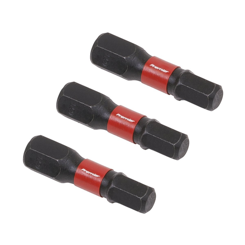 Sealey Sealey AK8213 Hex 5mm Impact Power Tool Bits 25mm - 3pc