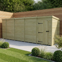 19 x 6 Pent Shed Tanalised (Single Door, No Windows)