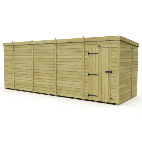 19 x 6 Pent Shed Tanalised (Single Door, No Windows) 1