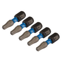 Draper Expert 05493 5pc TX-STAR Impact Screwdriver Bits, T20 x 25mm, 1/4" Hex