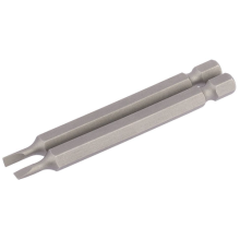 DRAPER 3mm 1/4" Hex. Plain Slot Insert Bit 75mm Long x 2 64292