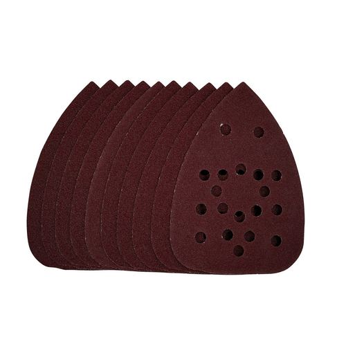Draper Draper 43026 10pc Detail Sanding Sheets with Hook and Loop, 140mm, 80 Grit, SSD3