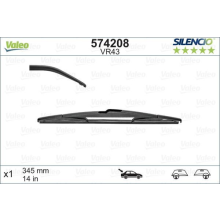 Wiper Blade 574208 by Valeo Left/Right - Single