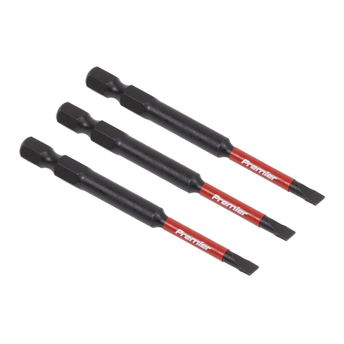 Sealey Sealey AK8251 Slotted 4.5mm Impact Power Tool Bits 75mm - 3pc