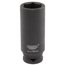 Draper Expert 18mm 3/8" Square Drive Hi-Torq 6 Point Deep Impact Socket 6891