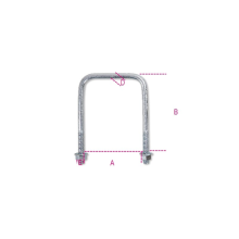 Robur Wire Rope Accessory 8383C 120mm Square U Bolt Hot Galvanized 083830120