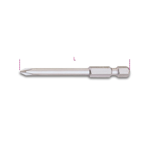 Beta Tools 862 PH/L 1x 1/4" Hex Drive PhillipsÂ Bit PH2 x 70mm Long