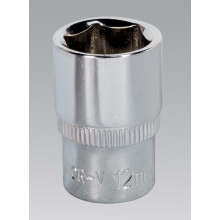 Sealey SP1412 WallDrive Socket 12mm 1/4"Sq Drive Fully Polished