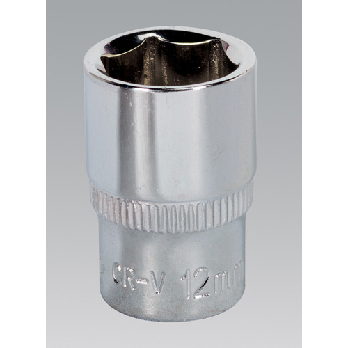 Sealey Sealey SP1412 WallDriveÂ Socket 12mm 1/4"Sq Drive Fully Polished