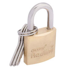 Draper Redline 25mm Brass Cylinder Padlock 68020