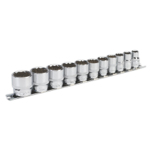 Sealey AK2672 Socket Set 11pc 3/8"Sq Drive 12pt WallDrive Imperial
