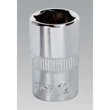 Sealey SP3812 WallDrive Socket 12mm 3/8"Sq Drive Fully Polished