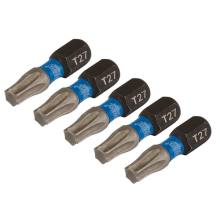 Draper Expert 05495 5pc TX-STAR Impact Screwdriver Bits, T27 x 25mm, 1/4" Hex