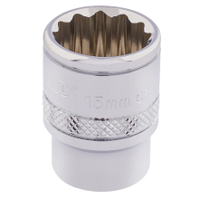 Draper Expert 3/8" Square Drive Hi-Torq 12 Point Socket (15mm) 32778