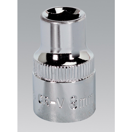 Sealey Sealey SP3808 WallDriveÂ Socket 8mm 3/8"Sq Drive Fully Polished