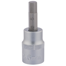 Draper 3/8" Square Drive Socket with Hexagonal Bit (6mm) 16284