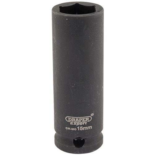 Draper Draper Expert 15mm 3/8" Square Drive Hi-Torq 6 Point Deep Impact Socket 6888