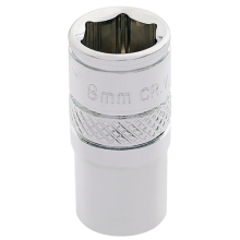 Draper Expert 1/4" Square Drive Hi-Torq 6 Point Socket (8mm) 32536