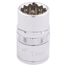 Draper Expert 3/8" Square Drive Hi-Torq 12 Point Socket (11mm) 32771